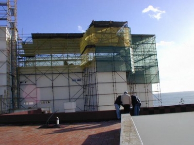 Vista inicial da construção